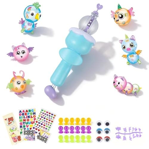 Image of 195-Piece DIY Balloon Maker Set - Handheld Magic Balloon Animal Set with 3D Eyes - Portable Craft Kit for Children from 3 to 12 Years, Party Group Activity, Creative DIY Birthday Gift Set