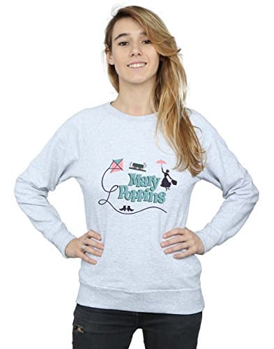 Image of Disney Women's Mary Poppins Logo Sweatshirt Sport Grey XX-Large