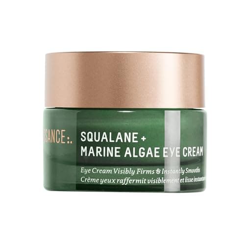 Image of BIOSSANCE Squalane and Marine Algae Eye Cream 15ml - Anti-Aging Under Eye Cream for Fine Lines, Wrinkles, and Puffiness - Hydrating & Lifting Formula with Hyaluronic Acid and Paracress Extract