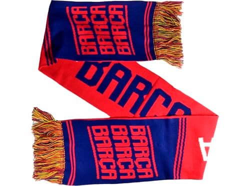 Image of Hy-Pro Officially Licensed FC Barcelona Scarf - HD Jacquard Football Supporters' Scarf with Iconic Club Branding - Red
