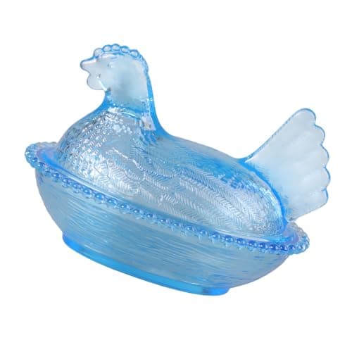 Image of YROHGKPN Unique Artistic Hen on Nest Candy Bowl with Lid Figurine Covered Jar for Home Table Shelf Decors Gift Givin on Nest Candy Jar with Lid Desk Decors