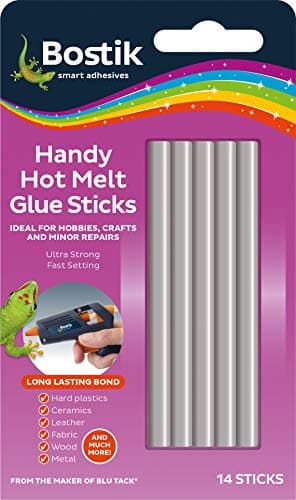 Image of Bostik Handy Hot Melt Glue Sticks Pack of 14 - For Use with Bostik Handy Hot Melt Glue Gun