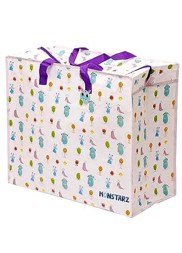 Image of Puckator Monstarz Monster Zip Up Laundry Storage Bags - Washing Basket - Large Storage Bags - Laundry Basket - Room Accessories For Men - Laundry Storage - Big Bags - Clothes Bin - Laundry Bins