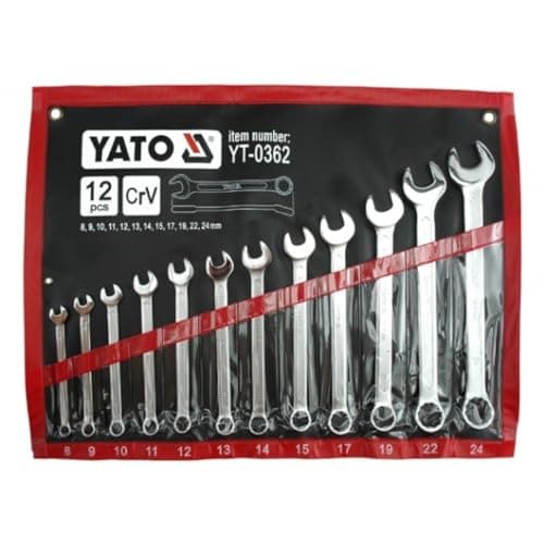 Image of Yato yt-0362 – Combination Spanner Wrench Set 8 – 24 mm 12pcs