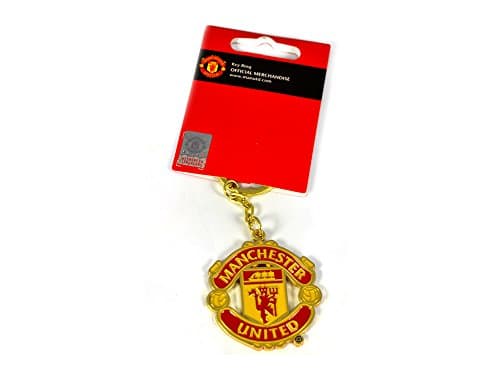 Image of OFFICIAL MANCHESTER UNITED CREST SHAPED KEYRING