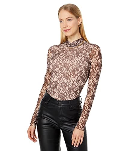 Image of Ted Baker Jumila Fitted High Neck Top, Nude/Pink, 4