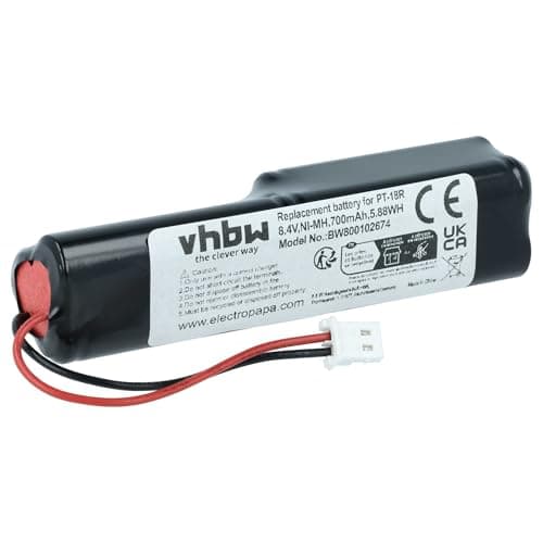 Image of vhbw Battery compatible with Brother P-Touch 18R, P-Touch PT-18RKT Printer Copier Scanner Label Maker (700mAh, 8.4 V, NiMH)