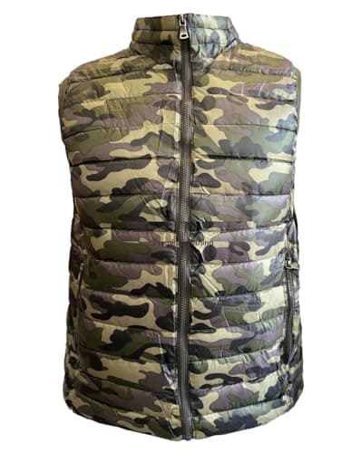 Image of look now Mens EX STORE Sleeveless GILETS Body Warmer Puffer Quilted Padded Bomber Jackets (UK, Alpha, L, Regular, Regular, 1288 - Camo)