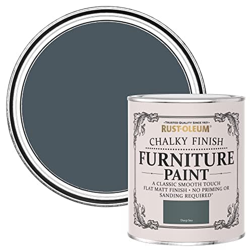 Image of Rust-Oleum Green Upcycled Furniture Paint in Chalky Finish - Deep Sea 750ml