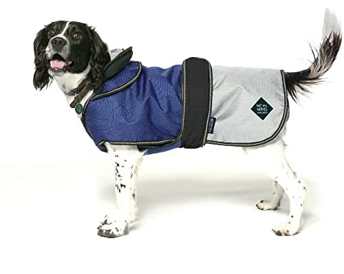 Image of Danish Design Battersea Dogs Home Blue 2 in 1 Summer and Winter Removable Lining Waterproof Windproof Dog/Puppy Coat 16 Inch 40 cm