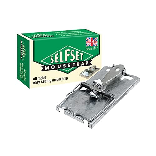 Image of Selfset Mouse Trap Kills Mice Galvanised Metal Strong, Quick Snap and Hold