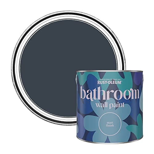 Image of Rust-Oleum Black Water-Resistant Bathroom Wall & Ceiling Paint - Black Sand 2.5L