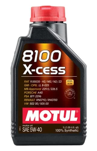 Image of Motul 102784 | Motul 8100 X-cess 100% Synthetic Engine Oil for Petrol & Diesel Vehicles | Fully Synthetic Car Engine Oil | SAE J 300, 5W-40 | 1 Litre