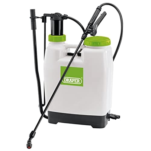 Image of Draper Knapsack Garden Sprayer 12L | Backpack Pump Action Pressure Sprayer | Weed Killer Pump Sprayer | Patio Cleaner | 63056