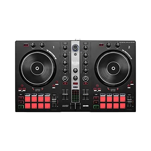 Image of Hercules DJControl Inpulse 300 MK2 – USB DJ controller – 2 decks with 16 pads and built-in sound card – DJ software and tutorials included