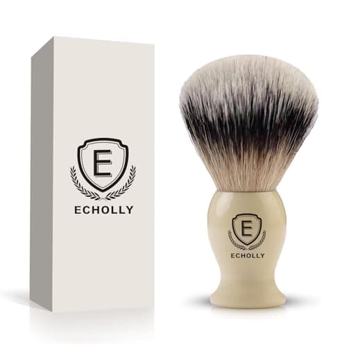 Image of Mens Shaving Brush-Echolly Shaving Brushes for Men-Vegan Fast Lather Shave Brush for Wet Shave-Luxury Beard Brush-Perfect Valentines Gifts for Men