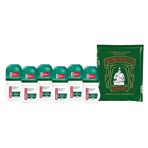 Image of Borotalco, Roll-On Original Deodorant with Microtalc, Sweat Absorbing, Alchol - 6 Bottles of 50 ml