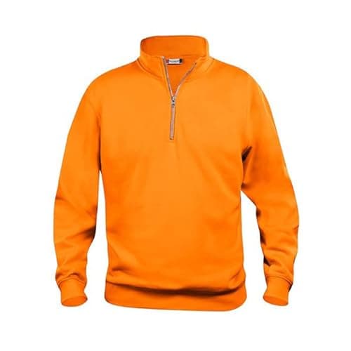 Image of CliQue Unisex Adult Basic Half Zip Sweatshirt (M) (Visibility Orange)