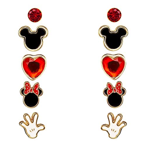 Image of Disney Mickey & Minnie Mouse Multicoloured enamel Costume 5pc stud set SH00415YL.PH