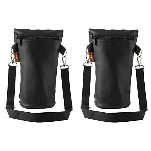 Image of Typhoon Vegan Leather Bottle Bag Pure Black (Pack of 2)