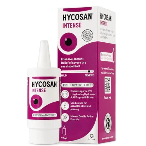 Image of Hycosan Intense - Eye Drops for Long-Lasting, Intensive Lubrication and Instant Relief for Itchy, Burning Sensation and Severe Dry Eyes - Preservative Free - 225 Measured Doses