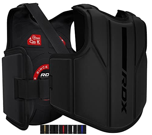 Image of RDX Chest Guard, MMA Kickboxing Muay Thai Boxing Body Protector, Sparring Training Heavy Punching, KARA Adjustable Strike Shield, Martial Arts Upper Body Ribs Protection Pad, Taekwondo Vest