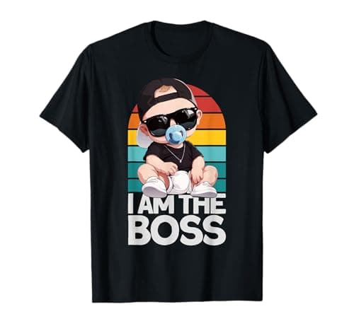 Image of Baby Boss "I Am The Boss" Retro Like A Boss Kids T-Shirt