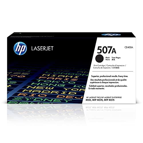Image of HP CE400A 507A Original LaserJet Toner Cartridge, Black, Single Pack
