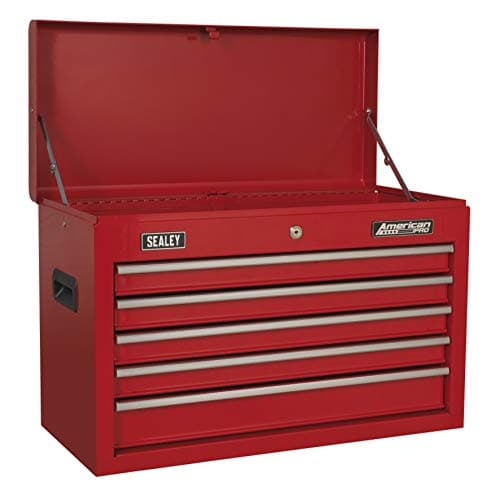 Image of Sealey Ap225 Topchest 5 Drawer With Ball Bearing Runners - Red