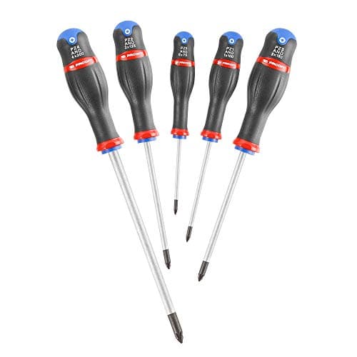 Image of FACOM ATD.J5 - Set of 5 PROTWIST® Screwdrivers for POZIDRIV® Phillips Screws - Round Blades