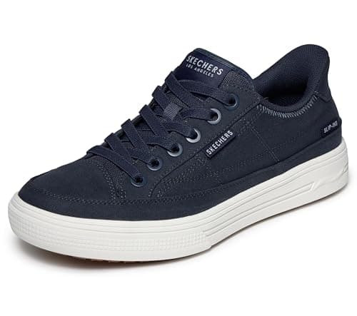 Image of Skechers Arch Fit Arcade Trainers - Navy Size 9
