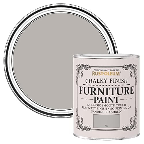 Image of Rust-Oleum Grey Upcycled Furniture Paint in Chalky Finish - Flint 750ml