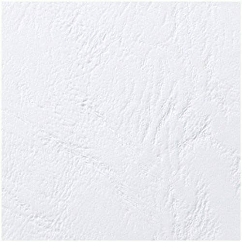 Image of GBC LeatherGrain Leather Grain Cover Plates, Size A4 (250g / m2, White, Pack of 100)