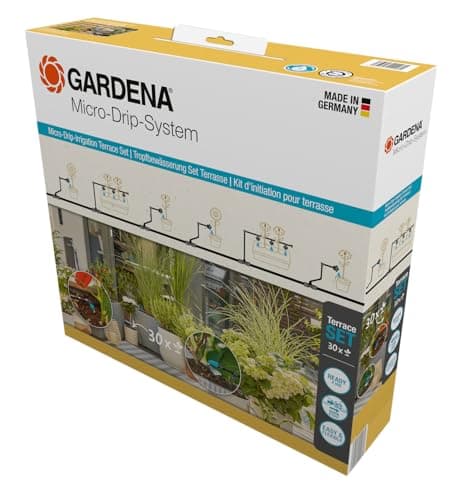 Image of Gardena Micro-Drip-System Drip Irrigation Set Terrace (30 plants): Starter set, ready to use, water-saving irrigation system, simple & flexible connection technology (13400-20)