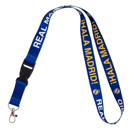 Image of Desert Cactus Real Madrid FC Lanyard Los Blancos Madridistas Soccer Team Car Keys ID Badge Holder Keychain Detachable Breakaway Snap Buckle (Lanyard C)