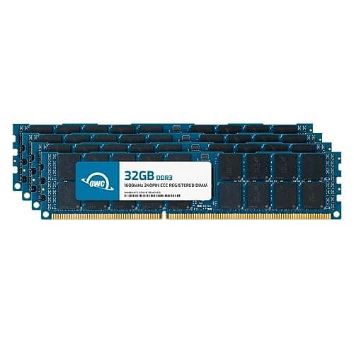 Image of OWC 128GB (4x32GB) DDR3L 1600 PC3L-12800 CL11 4Rx4 240-pin 1.35V ECC Registered RDIMM Memory RAM Module Upgrade Kit Compatible with Dell PowerEdge R520 R620 R715 R720 R720xd