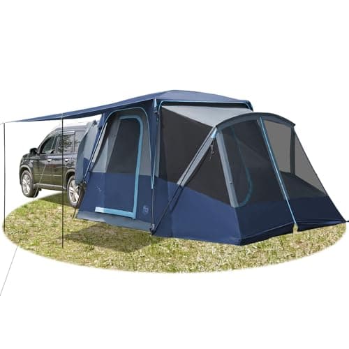 Image of TIMBER RIDGE SUV Tent 4-5 Persons Car Tent for Vehicles Tailgate with Awning 3000 mm Waterproof Family Camping Tent for SUV, Pickup & Jeep 397 cm x 305 cm x 220 cm