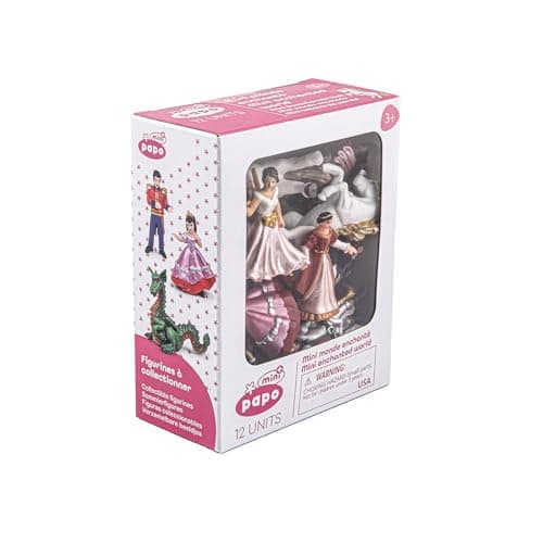 Image of Papo Set of 12 Mini Figurines Tales and Legends Invitation to the Enchanted World, Stimulates Children's Imagination with Fairy Stories from 3 Years Old
