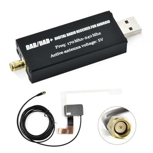 Image of CAMECHO Car DAB DAB+ Radio Receiver, DAB Car Radio Adapter Digital Audio Transmission with Antenna, DAB Tuner USB Dongle for Most Android Car Stereo