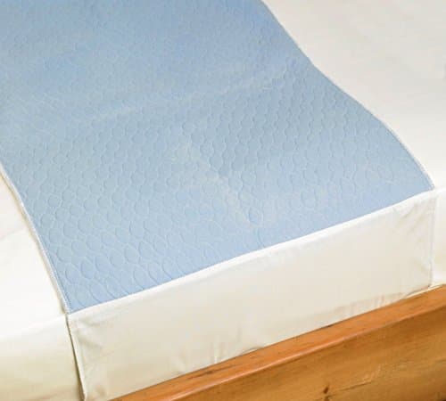 Image of Washable Bed Protector/Pad with Tucks, Blue - Pack of 2