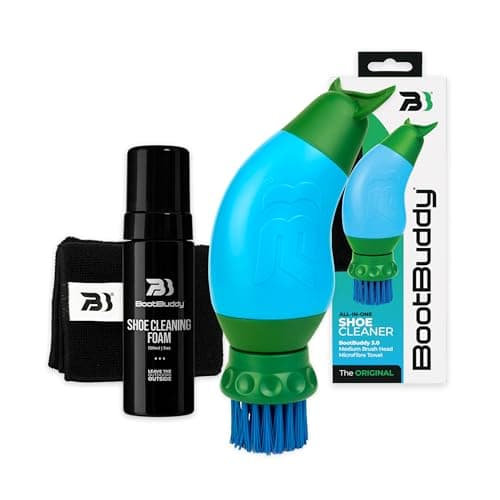 Image of BootBuddy Shoe Cleaning Kit (Brush + Foam Cleaner) – Fast Mud & Stain Removal – For Trainers, Football Boots & Outdoor Footwear