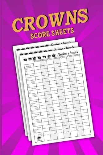 Image of Crowns Score Sheets: Large Print Scorekeeping Scores Books For Card Game | Track 7 Players at Once (6x9 Inches, 108 Pages)