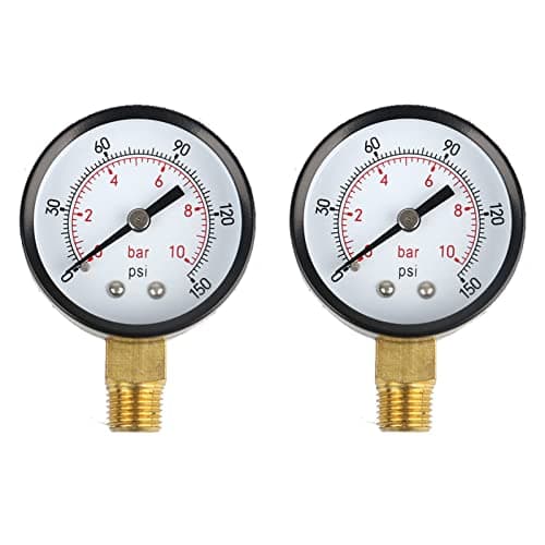 Image of Y50 Pressure Gauge 0-10 Bar or 0 to 150 psi Manometer Side Connection Thread 1/4" Diameter 40mm