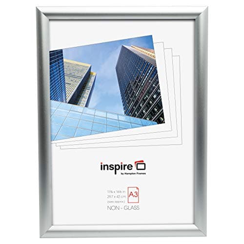 Image of Pack of 10 A3 SNAPFRAMES - 25mm Profile Silver Anodised Snap Frame - Poster Display Qty 10. Code APF3 x 10