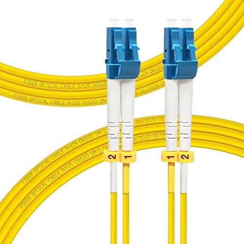 Image of FLYPROFiber 3m/10ft OS2 LC to LC Fiber Patch Cable | Length Options: 0.2m-200m, Single Mode Duplex, 9/125um SMF Fiber Optic Cable Cord LSZH 3Meter(10ft)