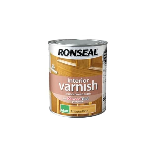 Image of Ronseal RSLIVMAP750 750ml Quick Dry Matt Interior Varnish - Antique Pine