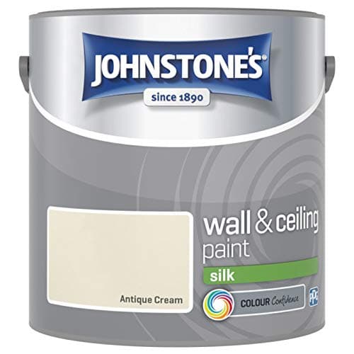 Image of Johnstones No Ordinary Paint Water Based Interior Vinyl Silk Emulsion Antique Cream 2.5 Litre