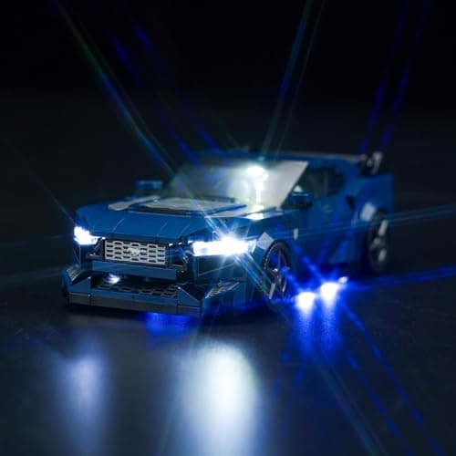 Image of Light Kit for Lego Ford Mustang Dark Horse, Lighting Set for Lego 76920 Speed Champions Ford Mustang Dark Horse Sports Car - Not Include Models, Just Light Kit