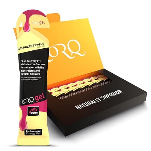 Image of TORQ Running Gels with Electrolytes - 2:1 Maltodextrin: Fructose for Endurance Sports & Optimal Performance | Energy Gels for Running, Cycling & Marathons - 30g Carbs Per Gel | Raspberry Ripple 8