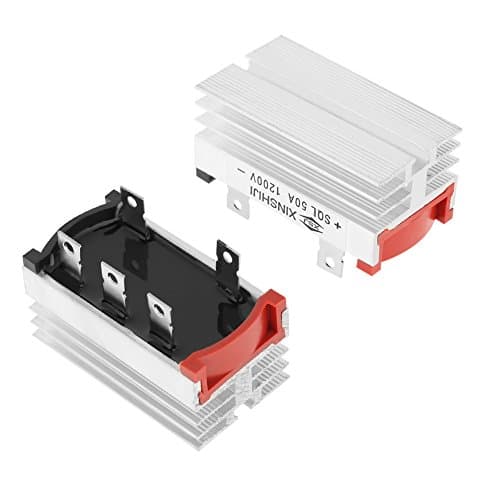 Image of Hilitand 3 Phase Diode Bridge, Bridge Rectifier 2pcs 50A 1200V Aluminium Red